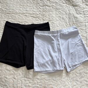 Classic Black and White Kids' Shorts Set